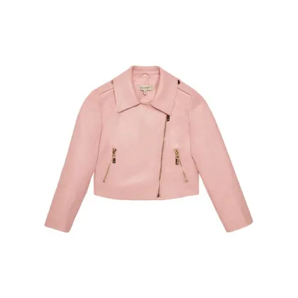 Zdjęcie TWINSET Kurtka z imitacji skóry 251GJ2561 Różowy Regular Fit