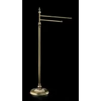 Picture Exclusive standing towel rack with a ball in clear and gold Murano glass - Il Paralume Marina