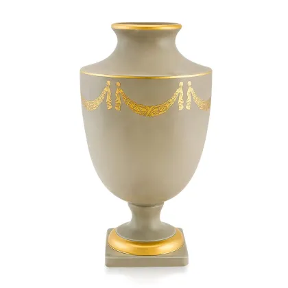 Picture Ceramic vase with a decorative festoon pattern - Ahura