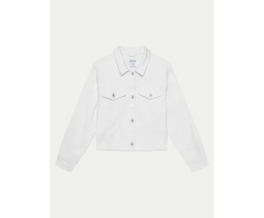 obrazek 1 Mayoral Kurtka jeansowa 6406 Écru Regular Fit