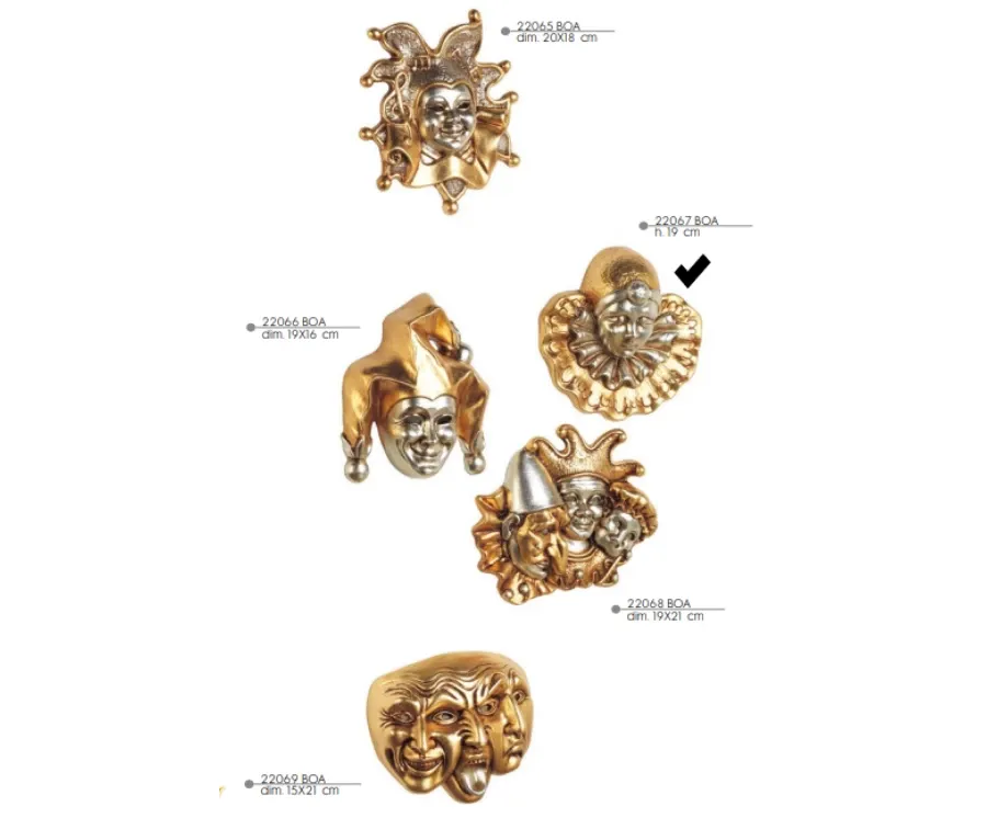 obrazek 1 Ceramiczna maska Pierrot prosto z Włoch - Valle d'oro Patchi