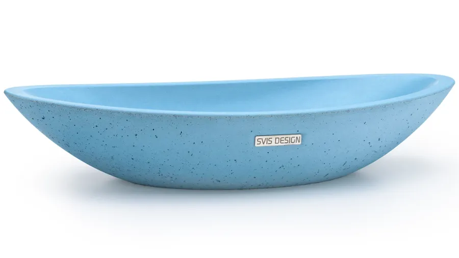 obrazek 1 Ekskluzywna umywalka 60 cm ORION BASIC – średni kobaltowy, bez dekoru, lakier matowy