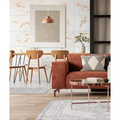 Zdjęcie 60x60 cm DS - (biały złote kruszywo) - płyta beton architektoniczny ultralekka