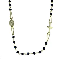 Zdjęcie Choker z czrnymi koralikami z włoch 45 cm