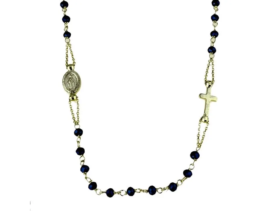 obrazek 1 Choker z czrnymi koralikami z włoch 45 cm