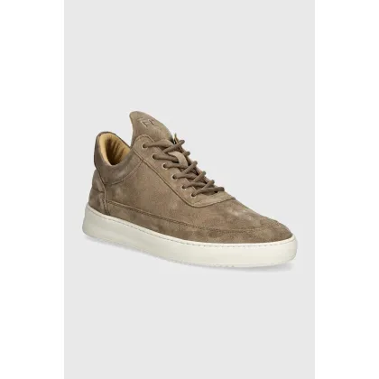 Zdjęcie Filling Pieces sneakersy zamszowe Low Top Suede kolor beżowy 10122793055