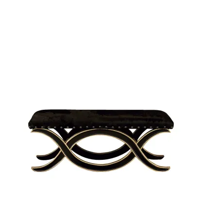 Picture Exclusive FELIPE coffee table, tasteful black and royal gold - Collecion Alexandra