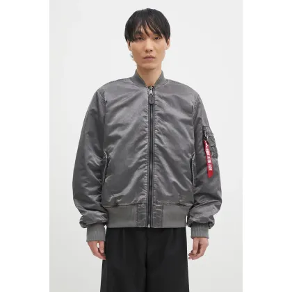 Zdjęcie Alpha Industries kurtka bomber MA-1 Vintage męski kolor szary przejściowa oversize 148127
