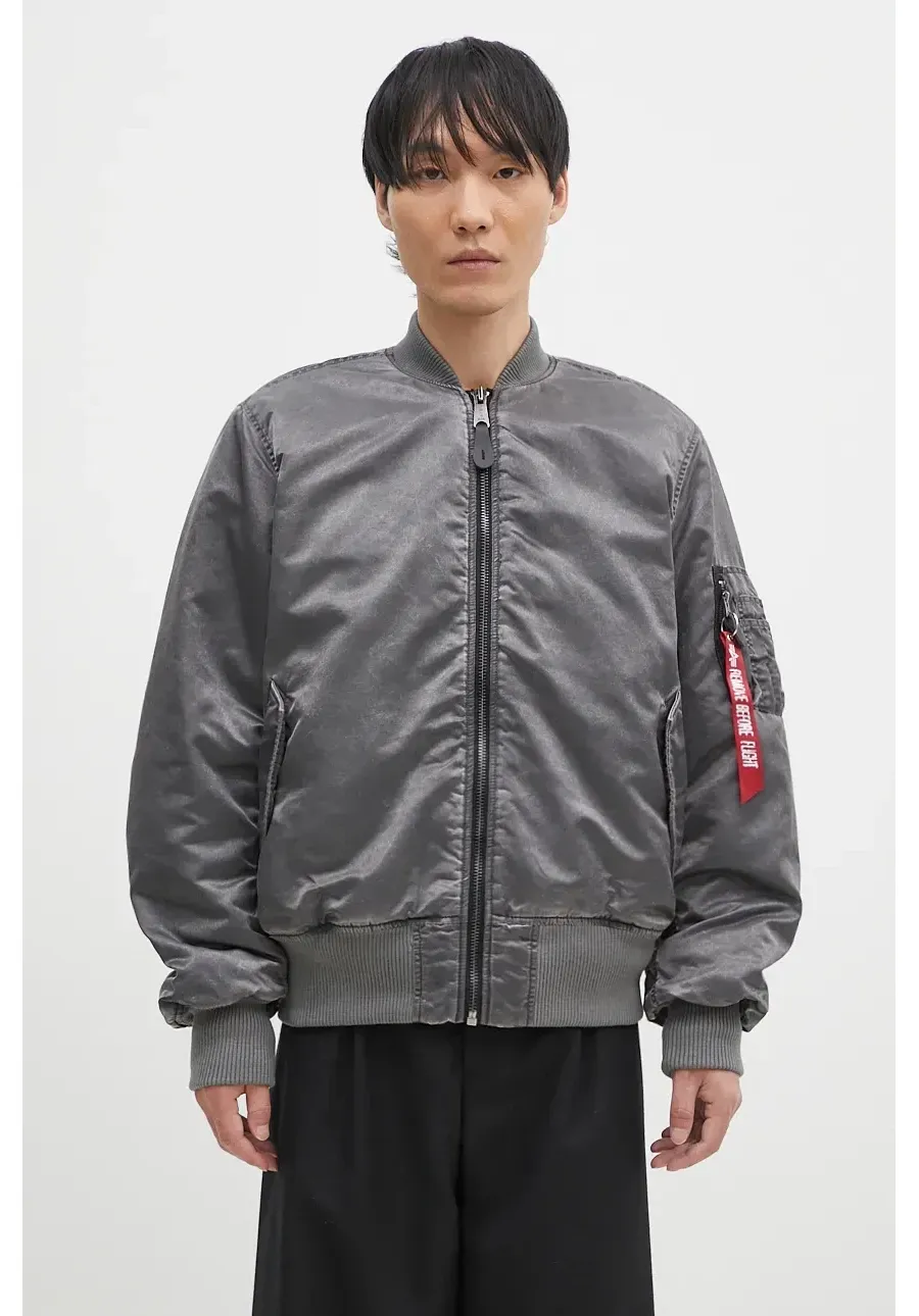 obrazek 1 Alpha Industries kurtka bomber MA-1 Vintage męski kolor szary przejściowa oversize 148127