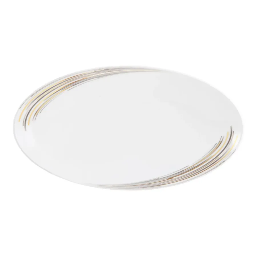 obrazek 1 Porcelanowy luksusowy owalny półmisek 33x18 cm zdobiony nowoczesnym wzorem - Seltmann Weiden