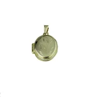 Picture Gold oval pendant with a photo
