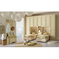 Zdjęcie Magnolia i zieleń - sypialnia dla dwójki dzieci - Ferretti e Ferretti