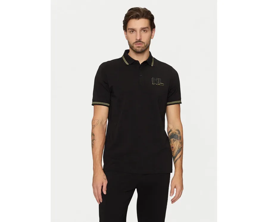 obrazek 1 KARL LAGERFELD Polo 745462 551235 Czarny Regular Fit