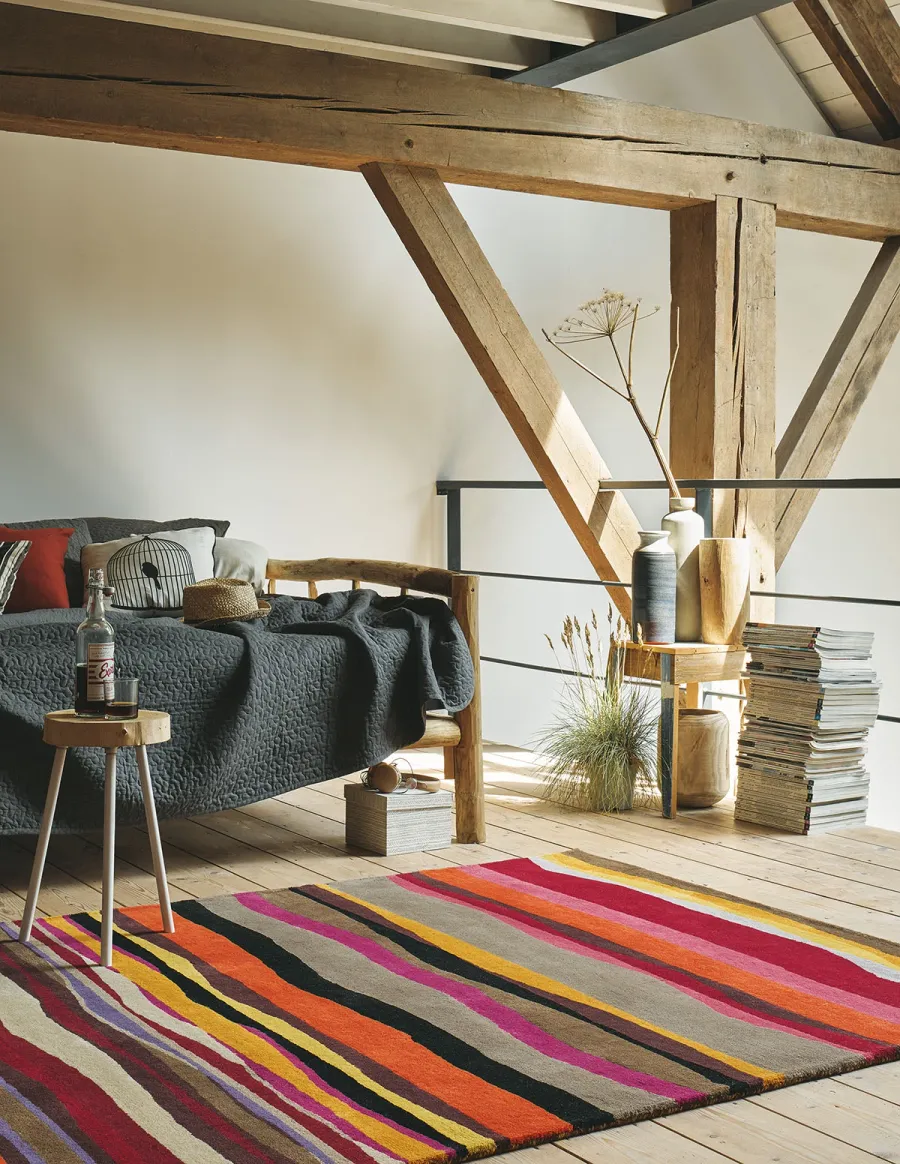 picture 2 Stylish orange-gray geometric rug - ESTELLA SUMMER 85200