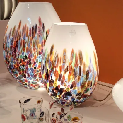 Picture A charming lamp made of Murano glass with a delicate multi-colored decoration