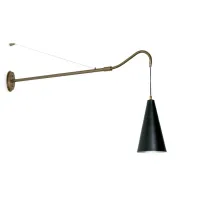 Picture Luxurious brass wall lamp with an extendable arm