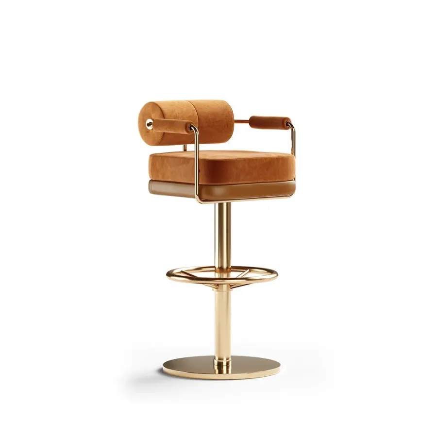 obrazek 1 Eleganckie krzesło barowe w stylu vintage