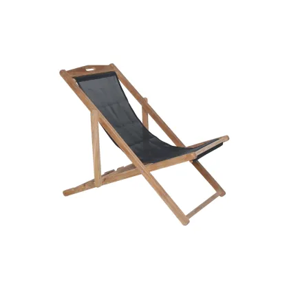 Zdjęcie Regulowany leżak Venezia z drewna tekowego