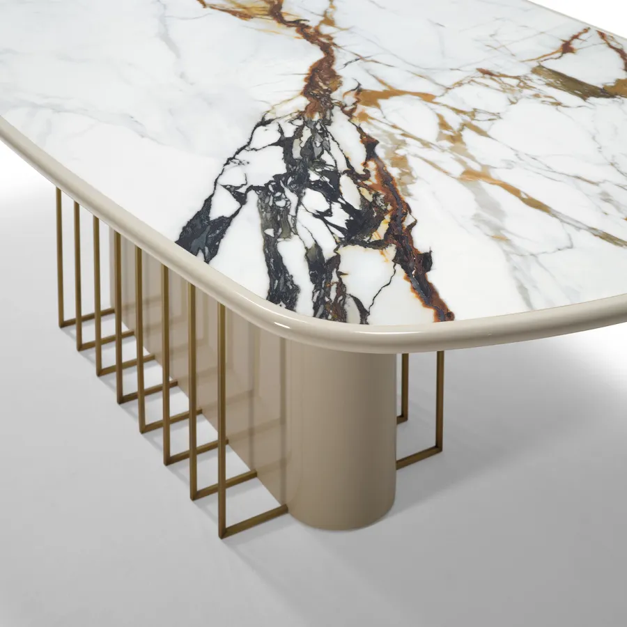 obrazek 3 Solidny stół Garbo z ceramicznym blatem do stylowej jadalni lub salonu