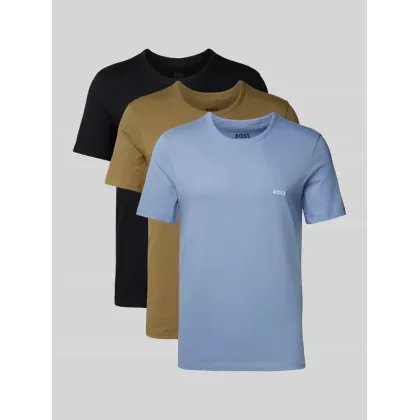 Zdjęcie T-shirt z okrągłym dekoltem w zestawie 3 szt. model ‘Classic’