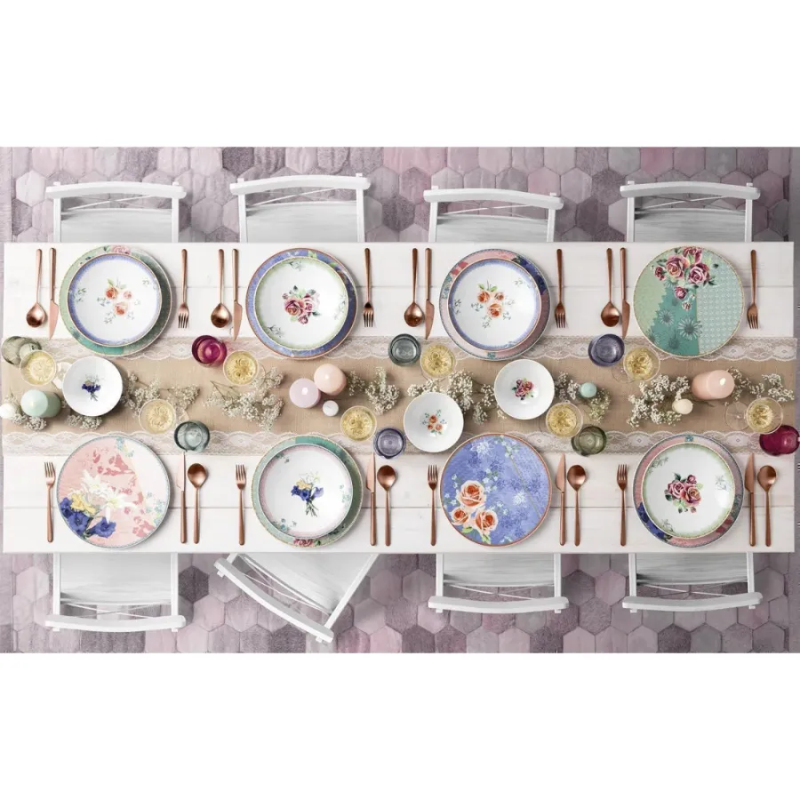 obrazek 4 Piękna porcelanowa miska 15,5 cm z kwiatowym zdobieniem - Seltmann Weiden