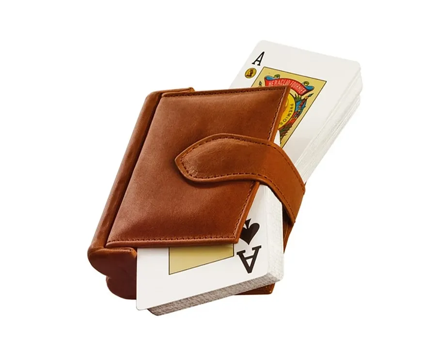 picture 1 A set of two decks of cards in a leather case - Absolute Breton