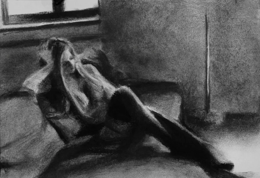 obrazek 1 Wyobraźnia - rysunek, akt kobiecy 20x30 cm