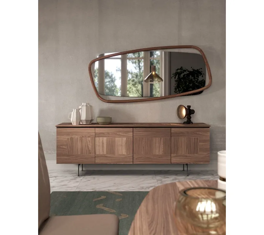 obrazek 18 Designerskie lustro do jadalni lub salonu z drewnianą ramą