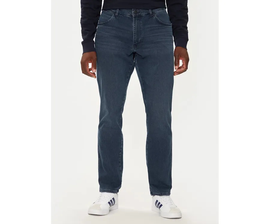 obrazek 1 Wrangler Jeansy River 112356840 Granatowy Tapered Fit