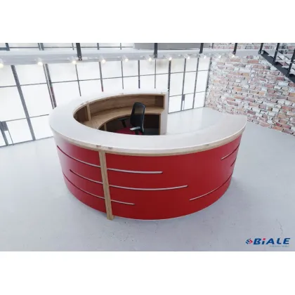 Picture A tasteful Sorte reception counter