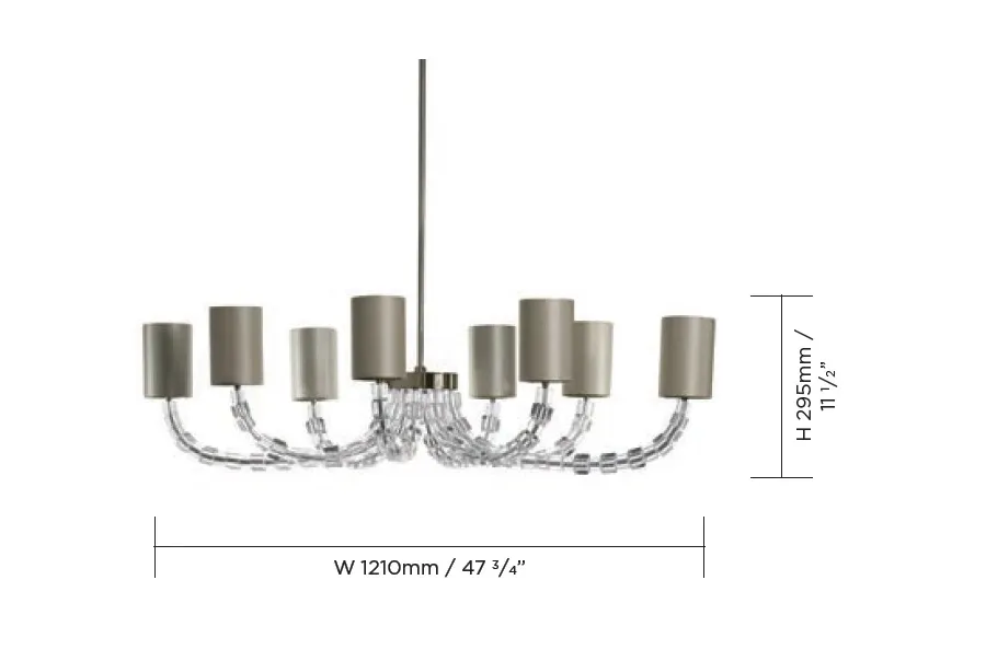 picture 4 Elegant chandelier with cristals and eight arms