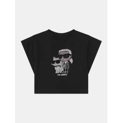 Zdjęcie Karl Lagerfeld Kids Bluzka Z30113 S Czarny Regular Fit