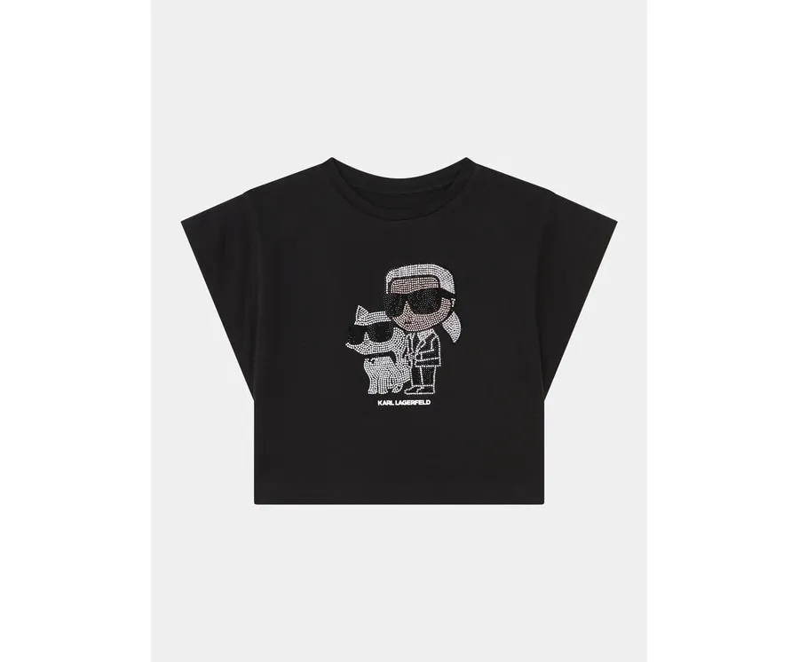 obrazek 1 Karl Lagerfeld Kids Bluzka Z30113 S Czarny Regular Fit