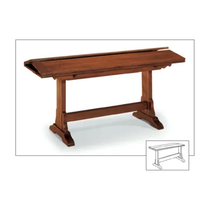 Zdjęcie Włoski stół Fractino z litym blatem z topoli dł. 400 - Fratelli Mirandola