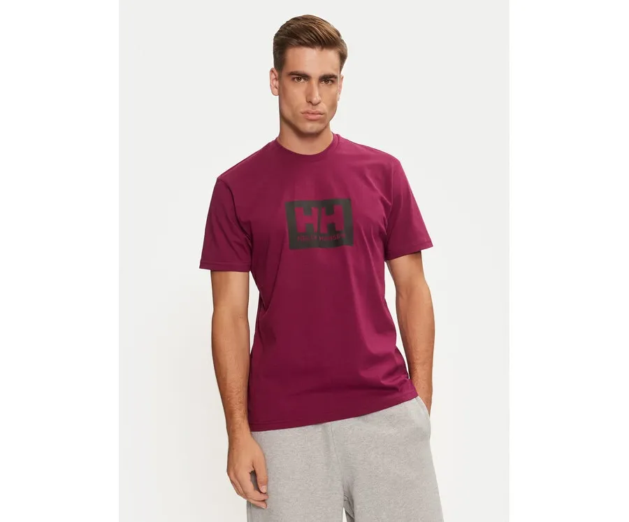 obrazek 1 Helly Hansen T-Shirt HH Box 53285 Fioletowy Regular Fit