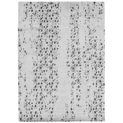 Zdjęcie Designerski szary ekskluzywny dywan 3D - SENSES DROPLETS 7074