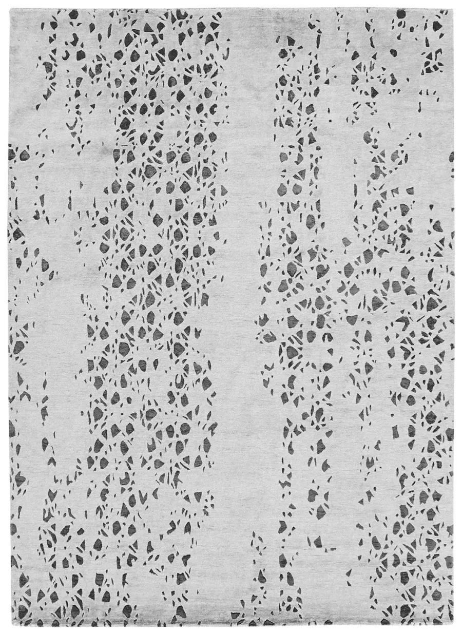 obrazek 1 Designerski szary ekskluzywny dywan 3D - SENSES DROPLETS 7074