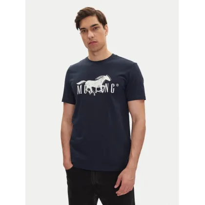 Zdjęcie Mustang T-Shirt Austin 1016279 Granatowy Regular Fit