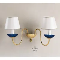 Zdjęcie Lampa ścienna z dwoma światłami ze szkła Murano ze stożkowymi kloszami - Il Paralume Marina