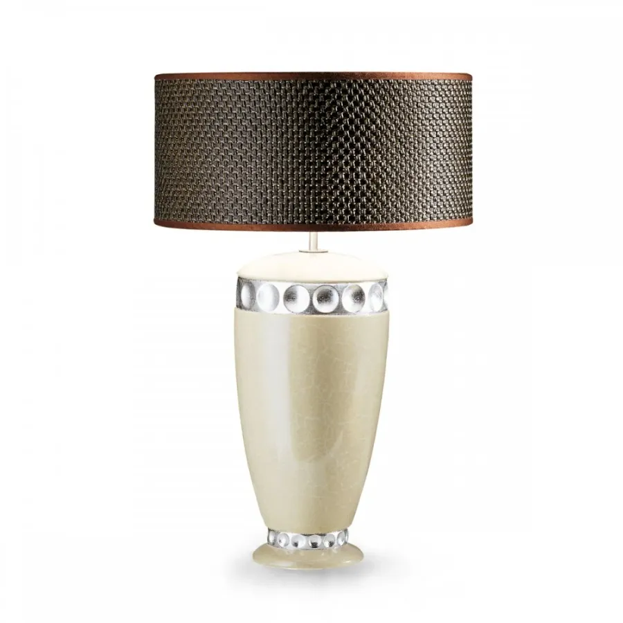 obrazek 2 Lampa stołowa z okrągłym wzorem H.42xL.21xP.21 cm