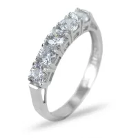 Picture White gold ring with cubic zirconia
