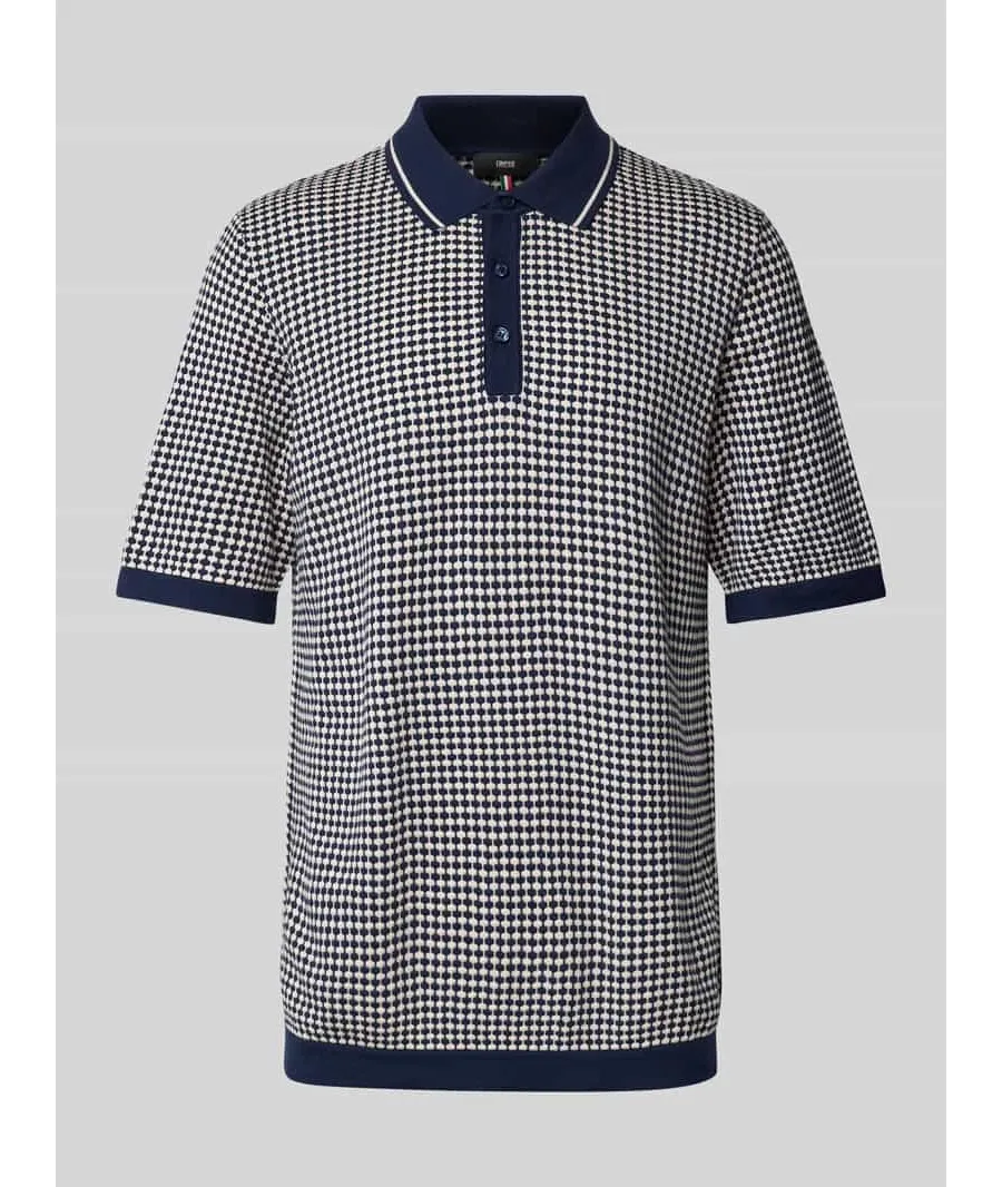 obrazek 1 Koszulka polo kroju regular fit z fakturowanym wzorem model ‘FLAVIN’