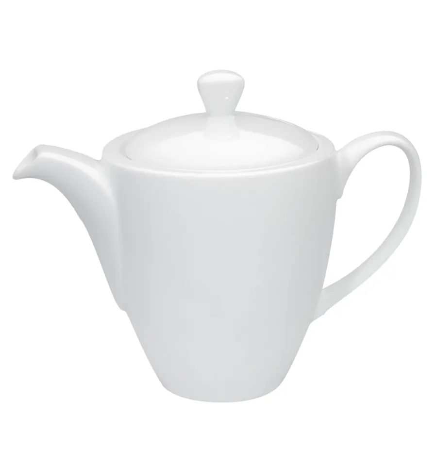 obrazek 1 Biały dzbanek do kawy z porcelany Spirit White z delikatnym reliefowym zdobieniem - Vista Alegre
