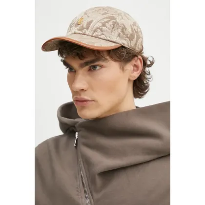 Zdjęcie Drôle de Monsieur czapka z daszkiem La Casquette Jacquard kolor beżowy wzorzysta G-CP166-VI014-BG