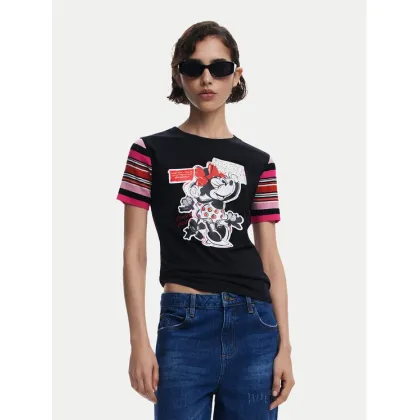 Zdjęcie Desigual T-Shirt Minnie 25SWTK39 Czarny Slim Fit