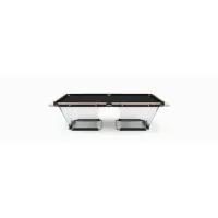 Picture A solid pool table with a brown finish