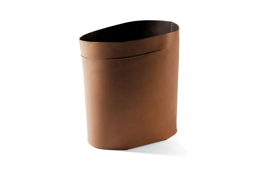 obrazek 1 Piękny skórzany włoski kosz - 48 cm