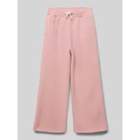 Zdjęcie Spodnie dresowe z szeroką nogawką i wyhaftowanym logo