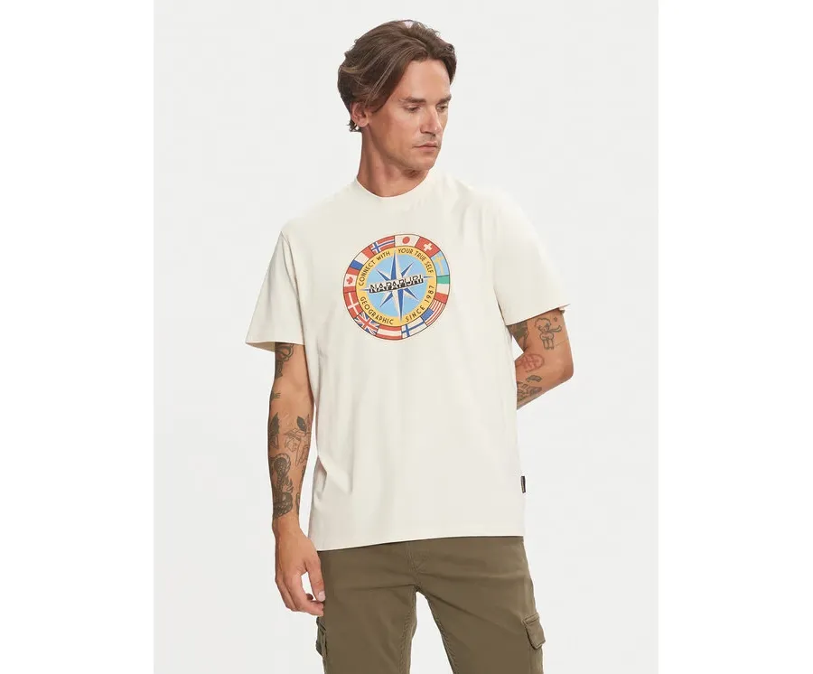 obrazek 1 Napapijri T-Shirt S-Dorees NP0A4IBE Beżowy Regular Fit