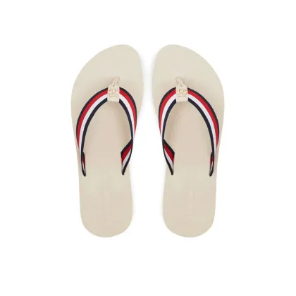 Zdjęcie Tommy Hilfiger Japonki Th Corp Mid Wedge Beach Sandal FW0FW08517 Beżowy
